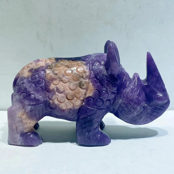 Purple Lepidolite Rhinoceros-ToShay.org