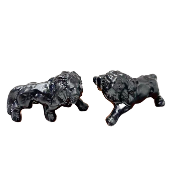 Black Obsidian Lion Statue-ToShay.org