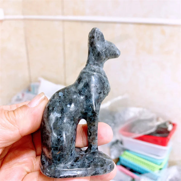 Grey Yooperlite Cat Statue-ToShay.org