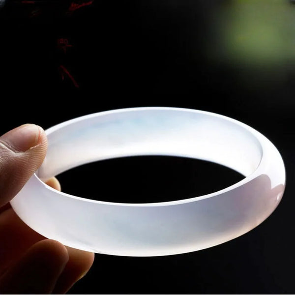 White Agate Bangle-ToShay.org