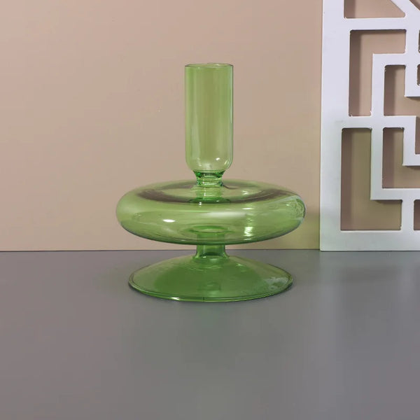 Glass Coloured Candlesticks-ToShay.org