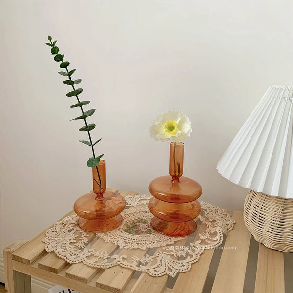 Glass Coloured Candlesticks-ToShay.org