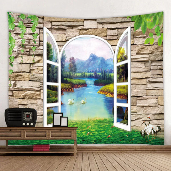 Sea View Window Tapestry-ToShay.org