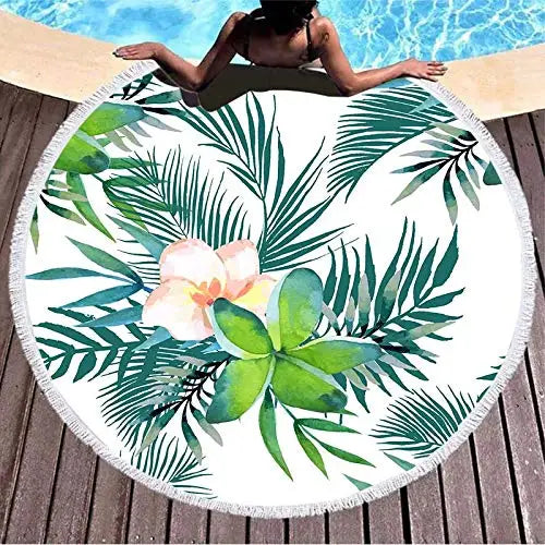 Tropical Palm Leaf Beach Mat-ToShay.org