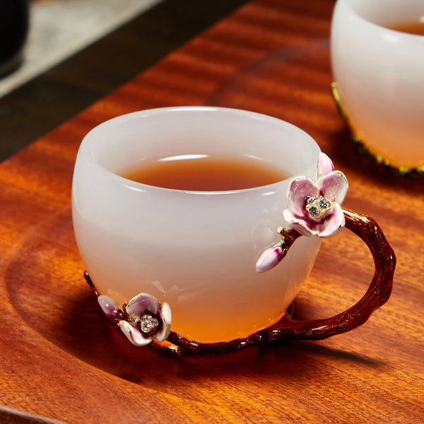 Clear Porcelain Tea Cups-ToShay.org