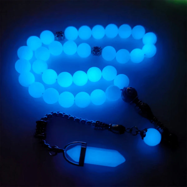 Blue Luminous Prayer Beads-ToShay.org