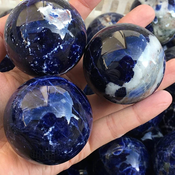 Blue Vein Quartz Ball-ToShay.org