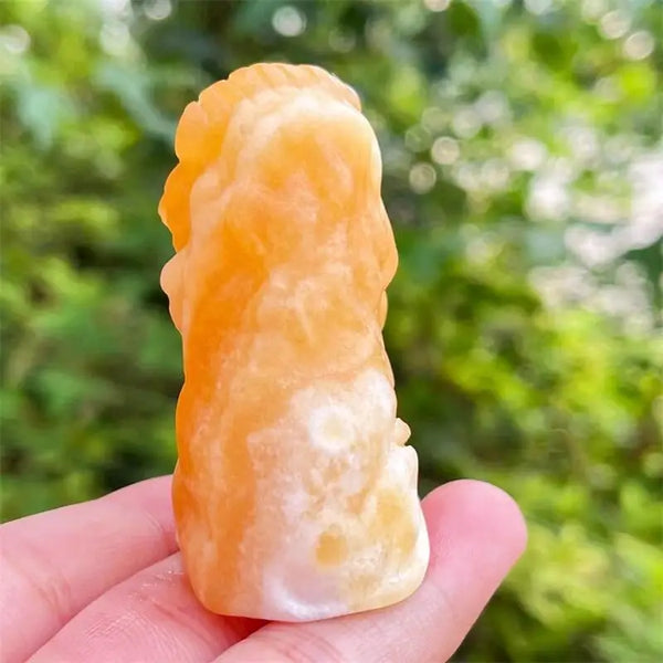 Orange Calcite Lion-ToShay.org