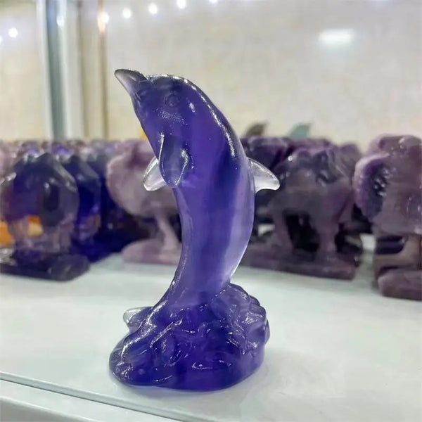 Purple Fluorite Dolphin-ToShay.org