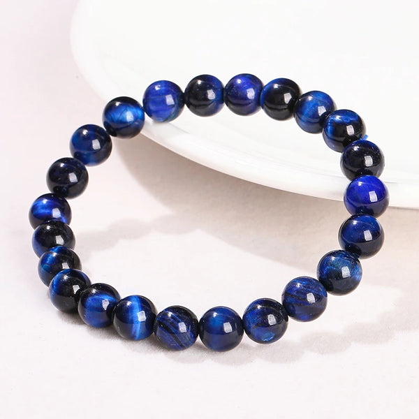 Blue Tiger Eye Bead Bracelet-ToShay.org