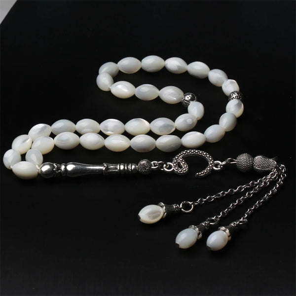 White Shell Prayer Beads-ToShay.org