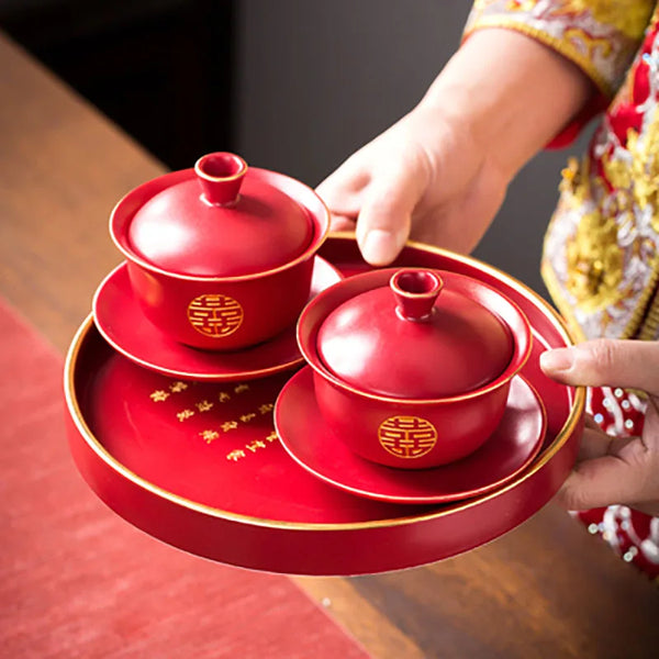 Red Ceramic Tea Sets-ToShay.org