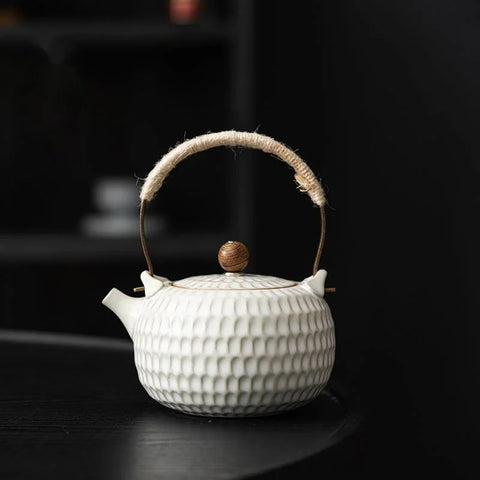 White Pottery Teapot-ToShay.org