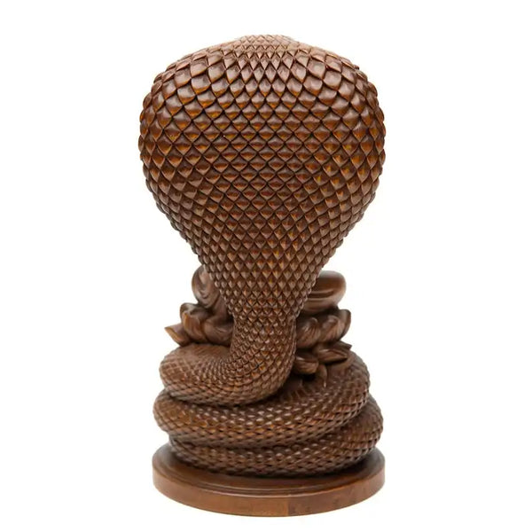 Wood Serpent Buddha Statue-ToShay.org