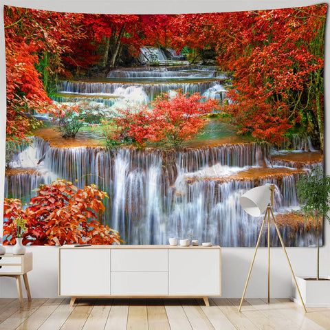 Forest Waterfall Tapestry-ToShay.org