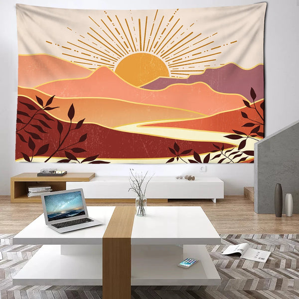 Mountain Sunrise Art Tapestry-ToShay.org