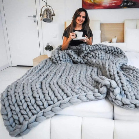 Knitted Throw Blanket-ToShay.org