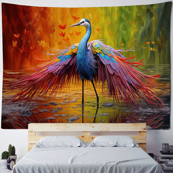 Forest Bird Art Tapestry-ToShay.org