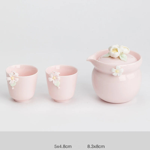 Pink Ceramic Tea Set-ToShay.org