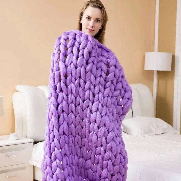 Knitted Throw Blanket-ToShay.org