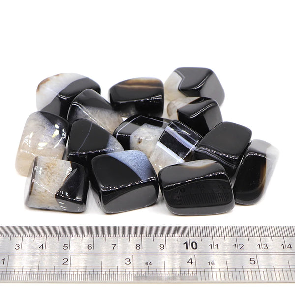 Black White Agate Stone-ToShay.org