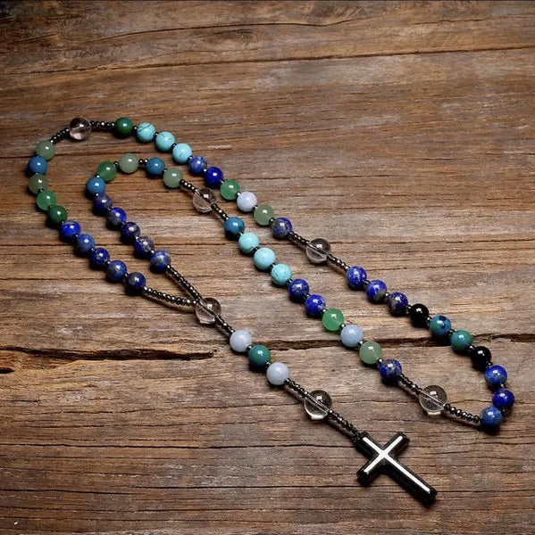 Mixed Quartz Crystal Rosary Beads-ToShay.org