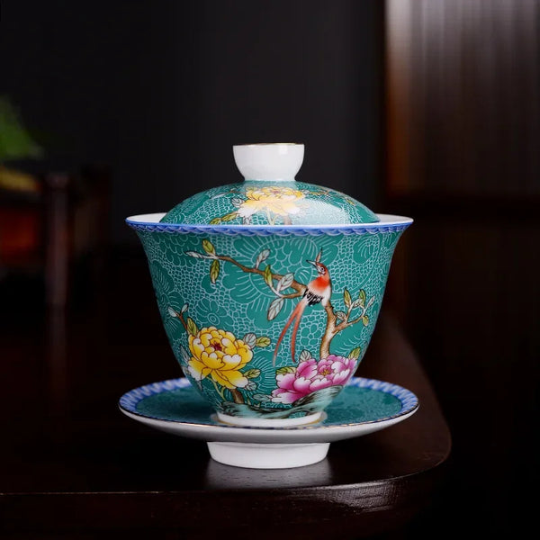 Gaiwan Enamel Tea Bowls-ToShay.org