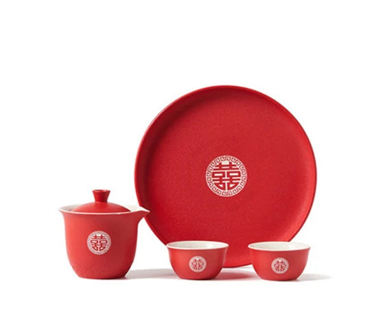 Red Ceramic Tea Sets-ToShay.org