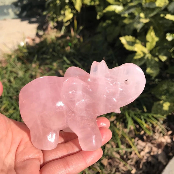 Pink Rose Quartz Elephant-ToShay.org