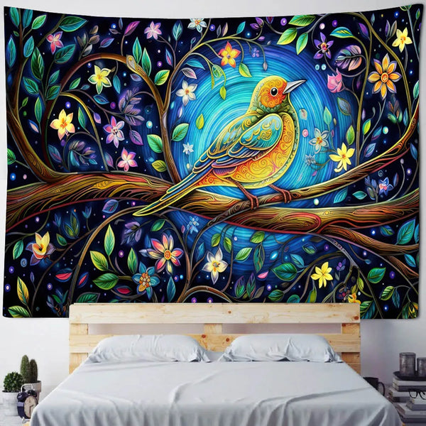 Garden Bird Art Tapestry-ToShay.org