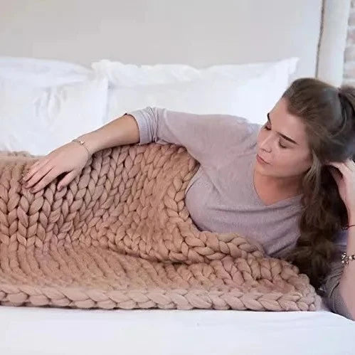 Knitted Throw Blanket-ToShay.org