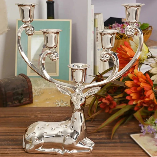 Silver Reindeer Candle Holder-ToShay.org