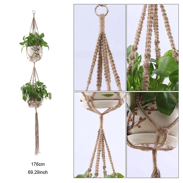 Macrame Plant Hanger Baskets-ToShay.org