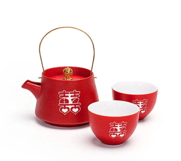 Red Ceramic Tea Sets-ToShay.org