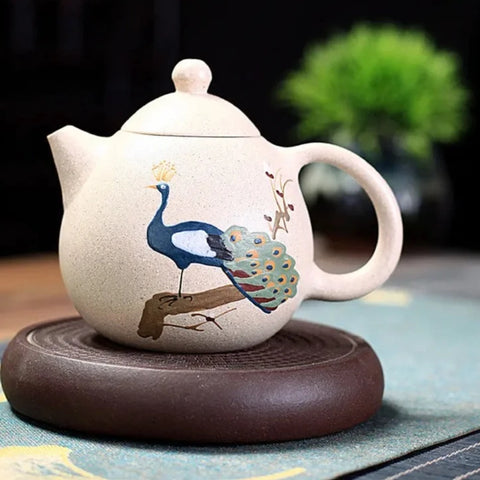 White Clay Dragon Egg Tea Pot-ToShay.org