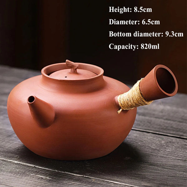 Yixing Clay Side Handle Teapot-ToShay.org