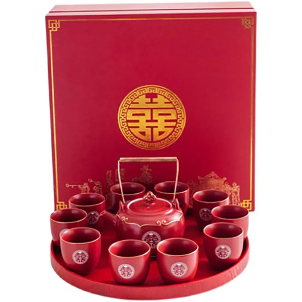 Red Ceramic Tea Sets-ToShay.org