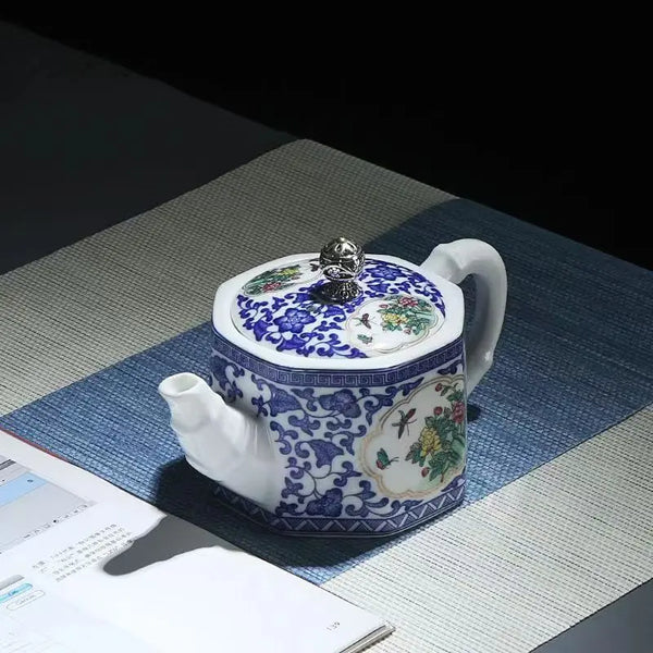 Blue White Porcelain Teapot-ToShay.org