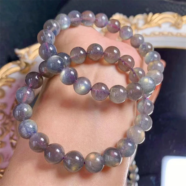 Purple Labradorite Bead Bracelet-ToShay.org