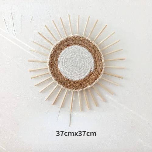 Straw Plate Wall Decor-ToShay.org