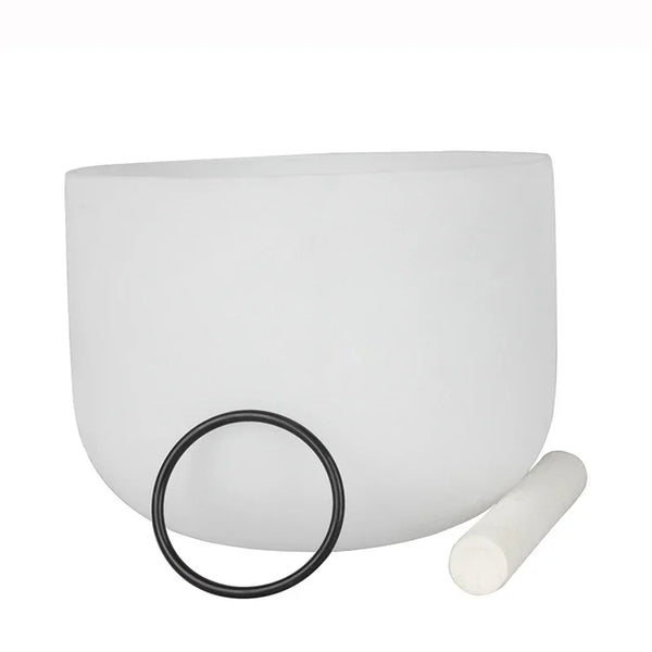 White Frosted Crystal Singing Bowls-ToShay.org