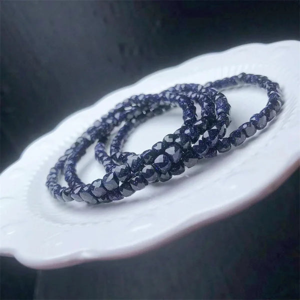 Blue Goldsand Bead Bracelet-ToShay.org