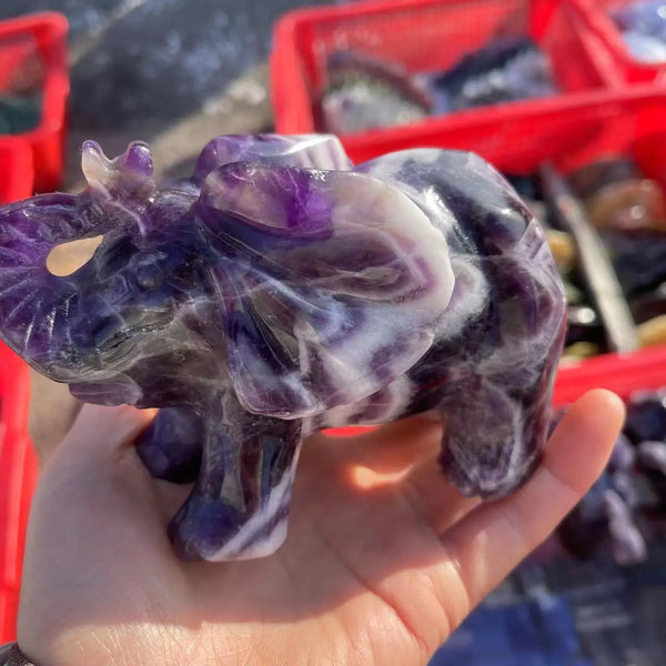 Purple Dream Amethyst Elephant-ToShay.org