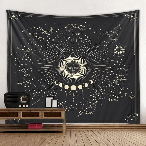 Sun Moon Art Tapestry-ToShay.org