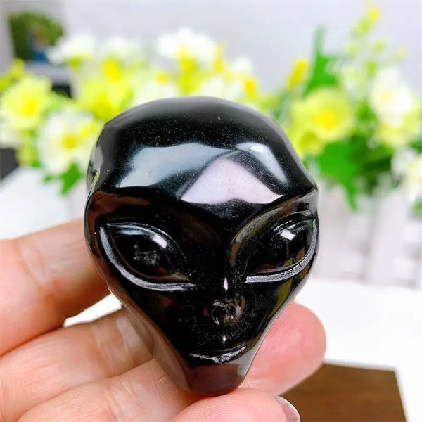 Black Obsidian Alien Head-ToShay.org