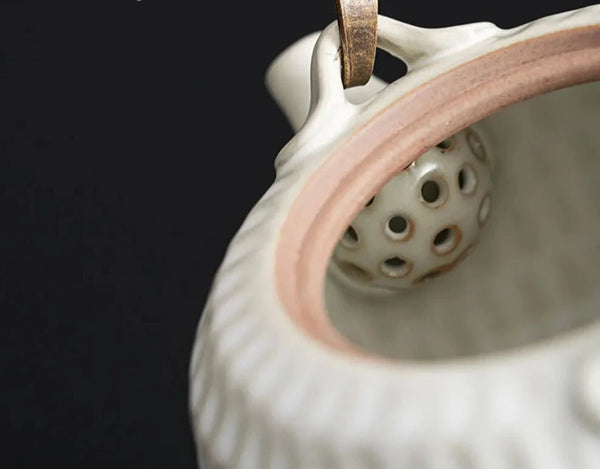 White Pottery Teapot-ToShay.org