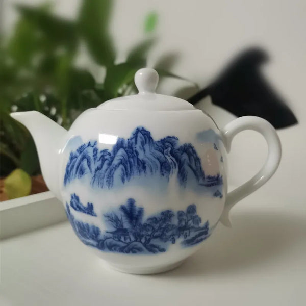 Blue White Porcelain Teapot-ToShay.org