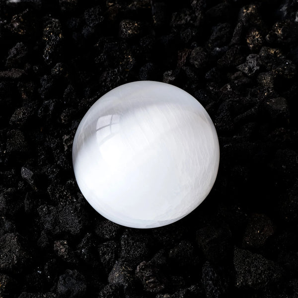 White Selenite Quartz Ball-ToShay.org