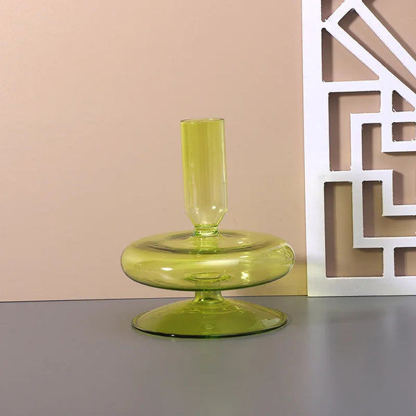 Glass Coloured Candlesticks-ToShay.org