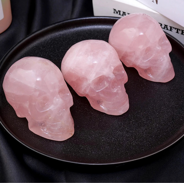 Pink Rose Quartz Skulls-ToShay.org